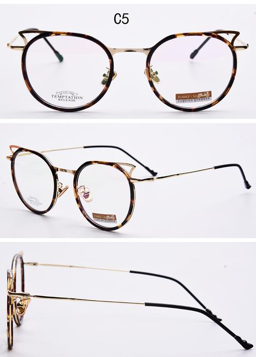 新款复古tr眼镜架 女式潮牌猫女眼镜 工厂眼镜直销批发oem混批